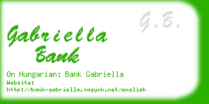 gabriella bank business card